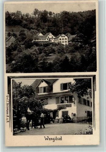 Affoltern am Albis 1915 Wengibad Teilansicht AK