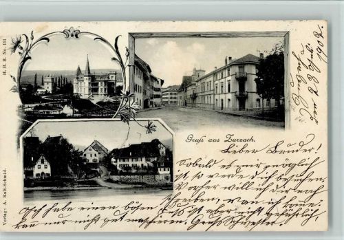 Bad Zurzach 1902 versch. Abbildungen AK