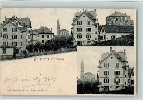 Thalwil 1901 Teilansicht AK