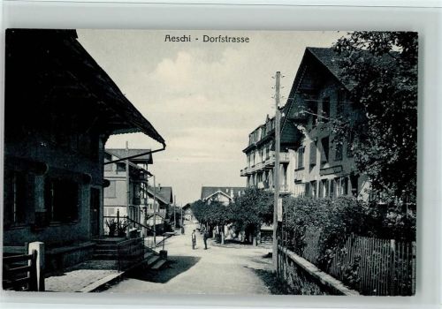 Aeschi b. Spiez 1920 Dorfstrasse AK