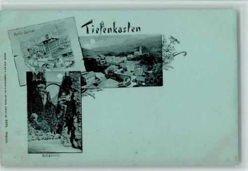 Tiefencastel 1899 Gruss aus - Hotel Julier - Verlag Guggenheim 5439 - Vorläufer