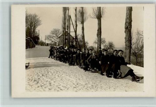 Andelfingen Schulschlitten Winter Ort handschriftlich