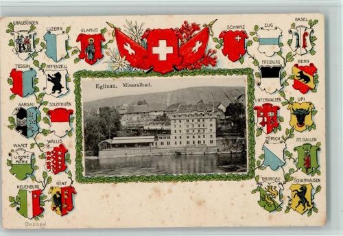 Eglisau Passepartout Wappen Mineralbad