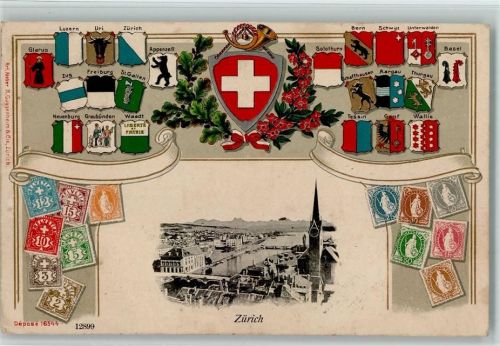 Zürich 1905 Wappen Briefmarkenabbildungen