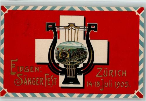 Zürich 1905 Passepartout Eidgen. Sängerfest