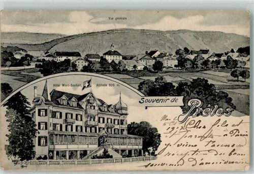 Prêles 1907 Hotel Mont-Souhait Altitude