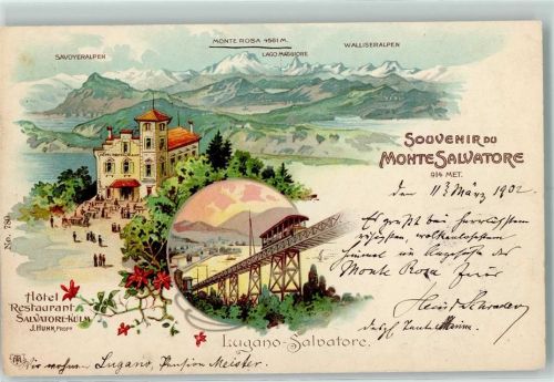 San Salvatore 1902 Savoeralpen Monte Rosa Walliseralpen Hotel Restaurant Salvatore-Kulm