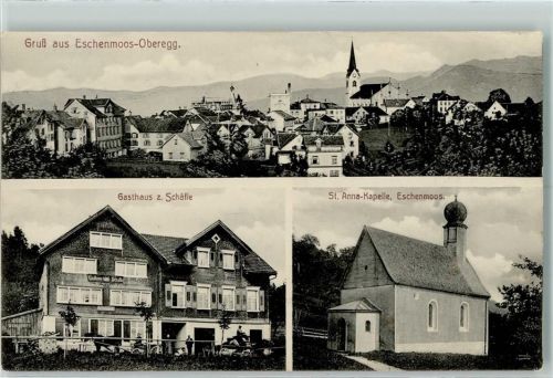 Eschenmoos 1915 Gasthaus z. Schäfle St. Anna-Kapelle