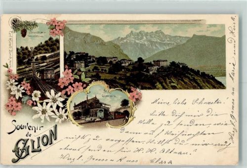 Glion 1898 Bahnhof Bergbahn