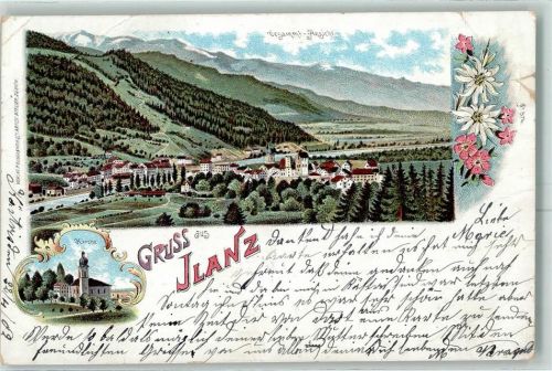 Ilanz 1902 Gruss aus Lithographie Verlag Guggenheim Nr. 874 AK