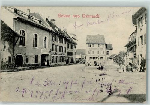 Dornach 1906 Gasthaus zum Ochsen AK