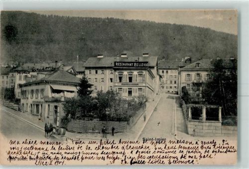 St-Imier 1901 Restaurant Bellevue Verlag Burgy 1027 AK