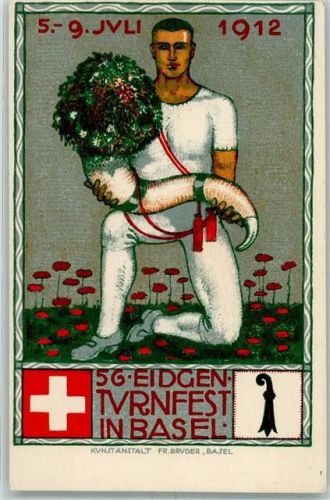 Basel 1912 56. Eidgenössiches Turnfest Nr. 6 Svjet von O. Baumberger