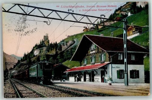 Blausee-Mitholz Lötschbergbahn Station Blausee-Mitholz Schlossruine Felsenburg