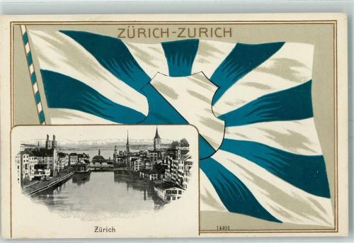 Zürich Fahne Lithographie