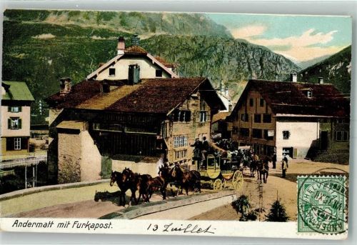 Andermatt 1905 Furkapost
