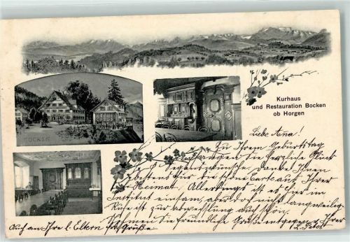 Horgen 1901 Kurhaus und Gasthaus Restauration Brocken