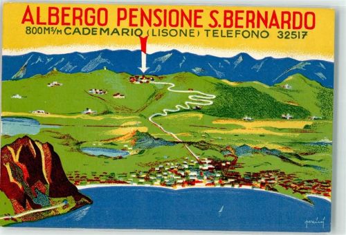 Cademario Gasthaus Albergo Pensione S. Bernardo sign.