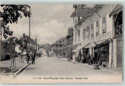 St-Gingolph 1912 Grand Rue Gasthaus Cafe Restaurant de la Poste