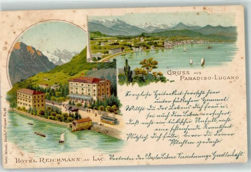 Paradiso Hotel Reichmann Straßenbahn Lugano