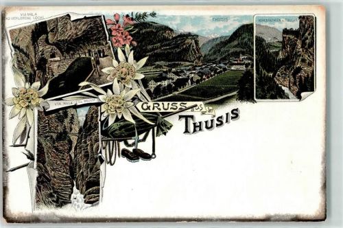 Thusis Via Mala das verlorene Loch Brücke Hohenräthien und Thusis
