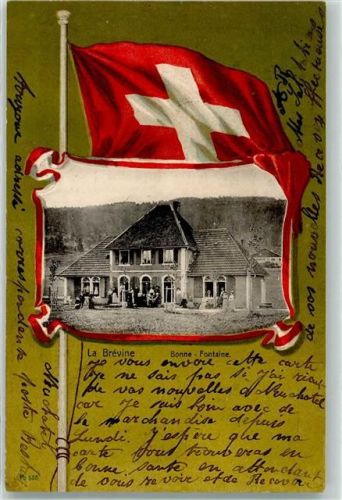 La Brévine 1904 Bonne Fontaine Fahne