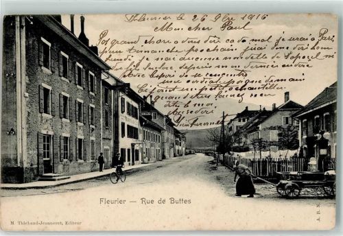 Fleurier 1916 Rue de Buttes Fahrrad
