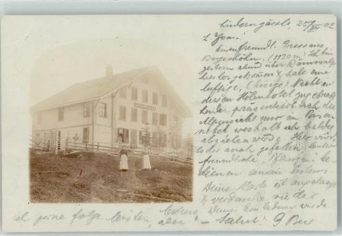 Riggisberg 1902 Gasthaus Alpen Lindengässli Ort handschriftlich