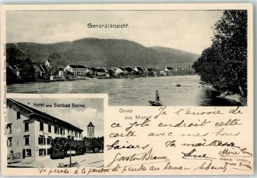 Mumpf 1902 Hotel Solbad zur Sonne Boot