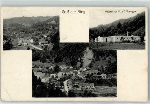 Steg im Tösstal 1907 Weberei von H. u. E. Honegger