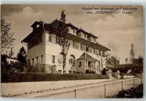 Thalwil 1916 Alkoholfreie Wirtschaft Gasthaus Volksheim Zum Rosengarten