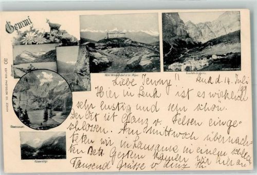 Gemmipass Wallis 1899 Hotel Wildstrubel Kandersteg Gämse Vorläufer