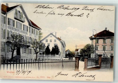 Wohlen AG 1904 Gasthaus Zum Bären