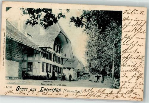 Lützelflüh 1901 Gasthaus Zum Ochsen Bahnpost Nr 16