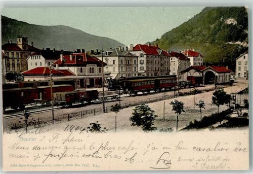 Fleurier 1904 Bahnhof