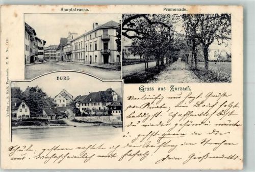 Bad Zurzach 1901 Hauptstraße Promenade Burg