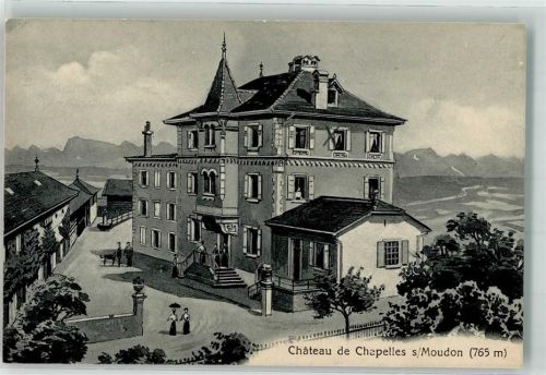 Moudon 1902 Chateau de Chapelles Schloss