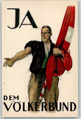 1920 Eidgenössische Abstimmung über den Beitritt der Schweiz zum Völkerbund