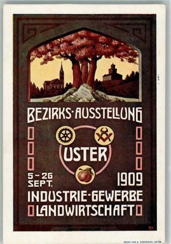 Uster 1909 Ausstellung Industrie -Gewerbe-landwirtschaft 1909