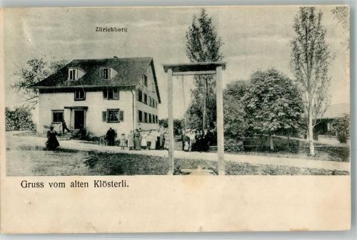 Zürichberg 1911 Gruss vom alten Klösterli