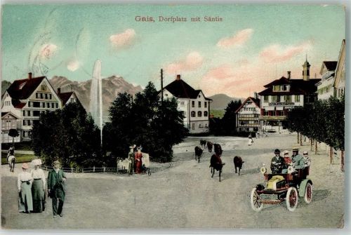 Gais 1906 Auto dorfplatz
