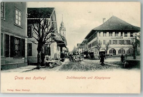 Huttwil 1914 Stadthauptplatz Hauptgasse