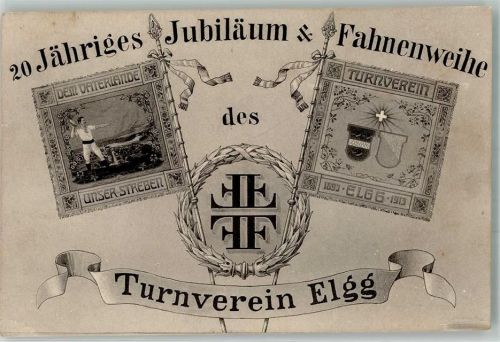 Elgg 1913 Turnverein 20 jähriges Jubiläum Fahnenweihe