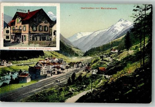 Gurtnellen 1909 Hotel St. Gotthard Bahnhof