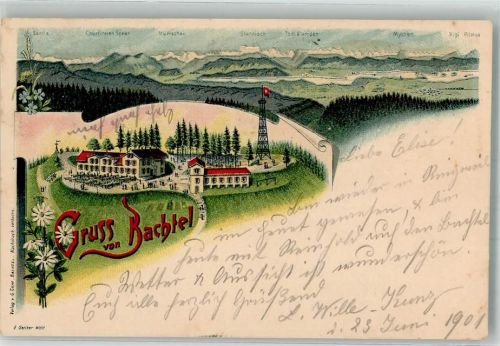 Hinwil 1901 Hotel Aussichtsturm Bachtel
