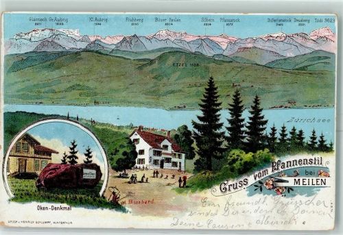 Pfannenstiel 1900 Oken-Denkmal Zürichsee