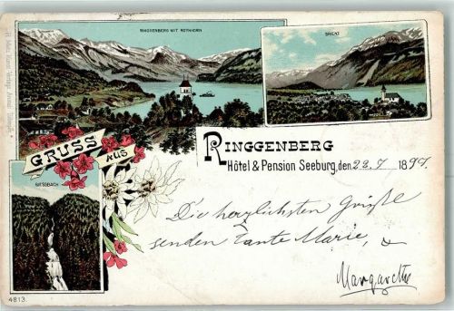 Ringgenberg BE 1897 Rothorn Brienz Giessbach Hotel & Pension Seeburg