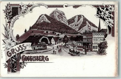 Guggisberg 1900 Gruss aus Hotel zum Sternen AK