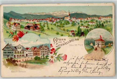 Schwellbrunn 1900 Gasthaus Zur Harmonie Gasthaus Zum Säntisblick