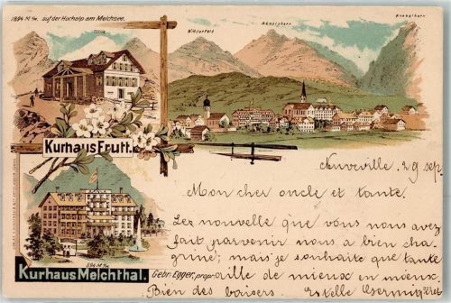 Melchsee-Frutt 1898 Hochalp am Melchsee Kurhaus Frutt Kurhaus Melchthal Gebr. Egger